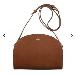APC Demi Lune Half Moon Bag in Noisette